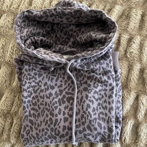 American Eagle Purple Cheetah Sweatshirt